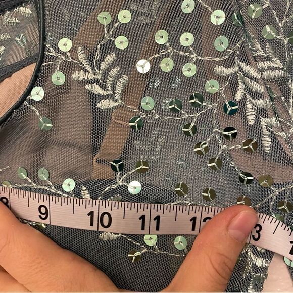 Weissman Dance Costume sage green sequin appliqué Saint Honesty 13413 Child MC - Picture 7 of 10